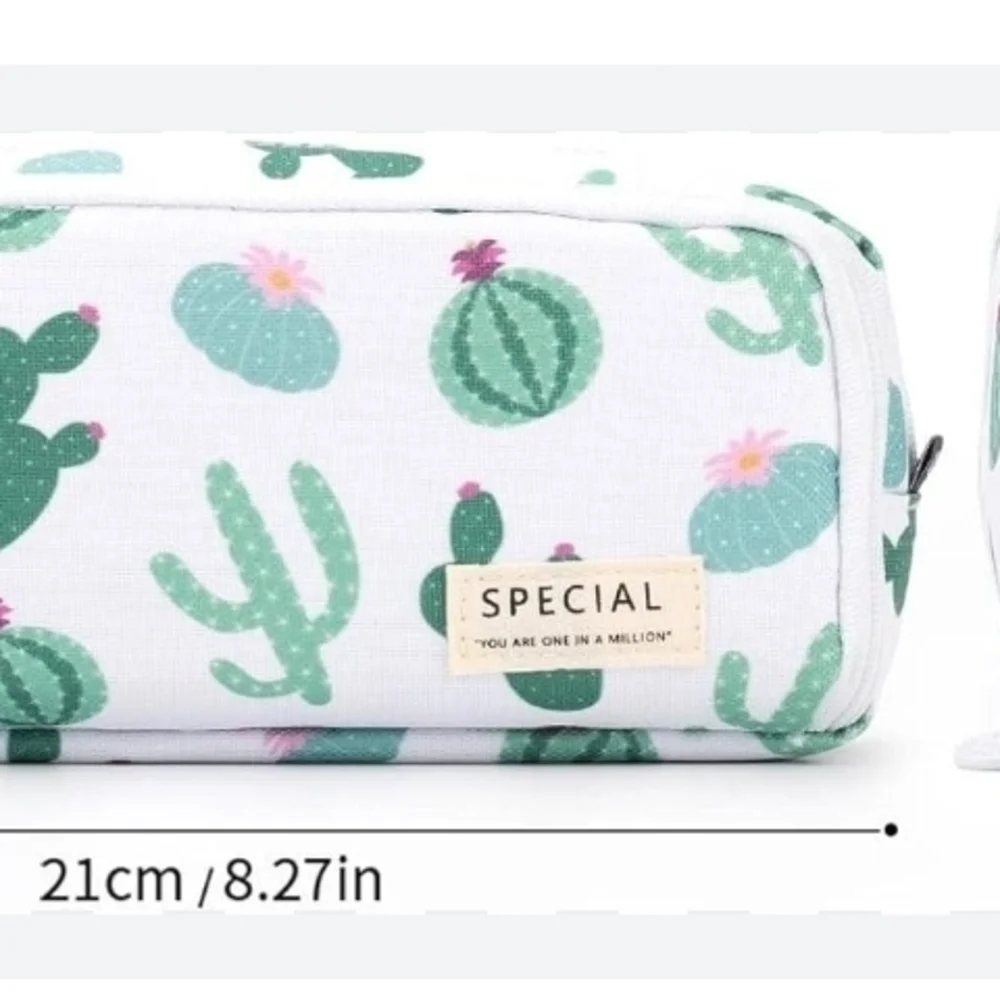 ANGOOBABY Large Pencil Case Big Capacity 3 Compartments Canvas Pencil Pouch
